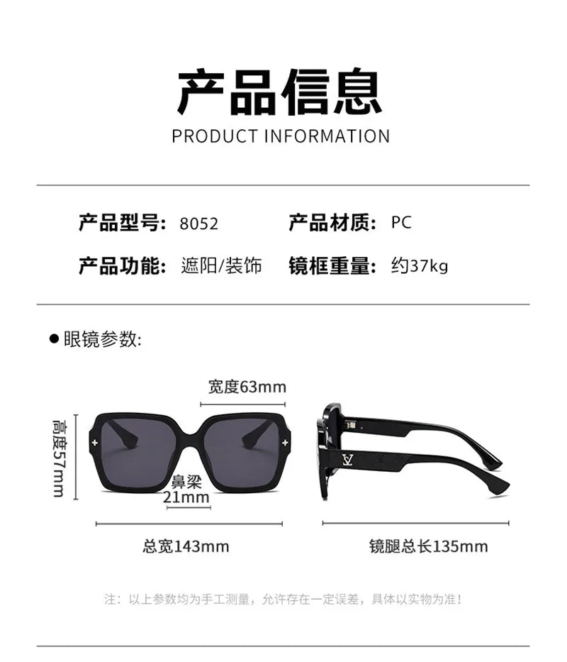 Luxury Women’s Retro Sunglasses – Large Frame UV400 Driving Shades