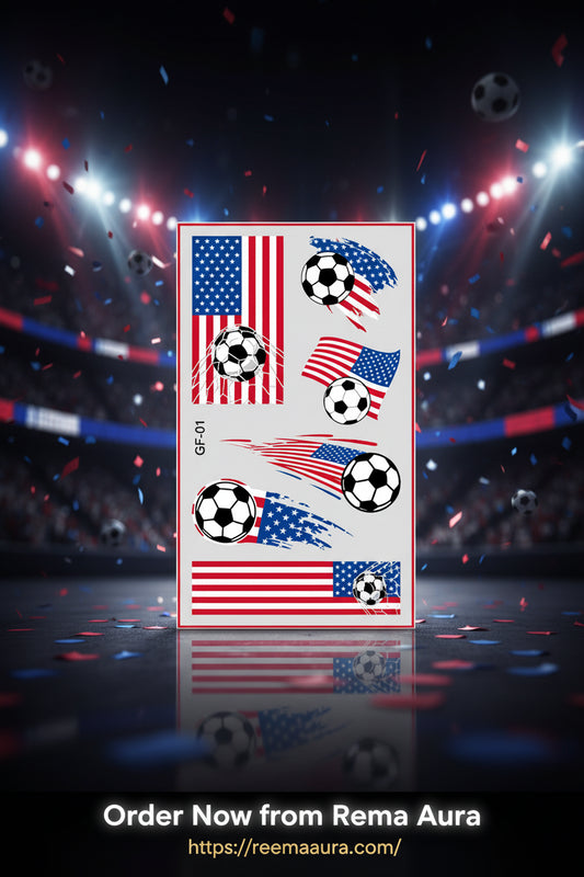 2026 Football Fan National Flag Face Stickers - ملصقات وجه بأعلام الدول لمشجعي كرة القدم 2026