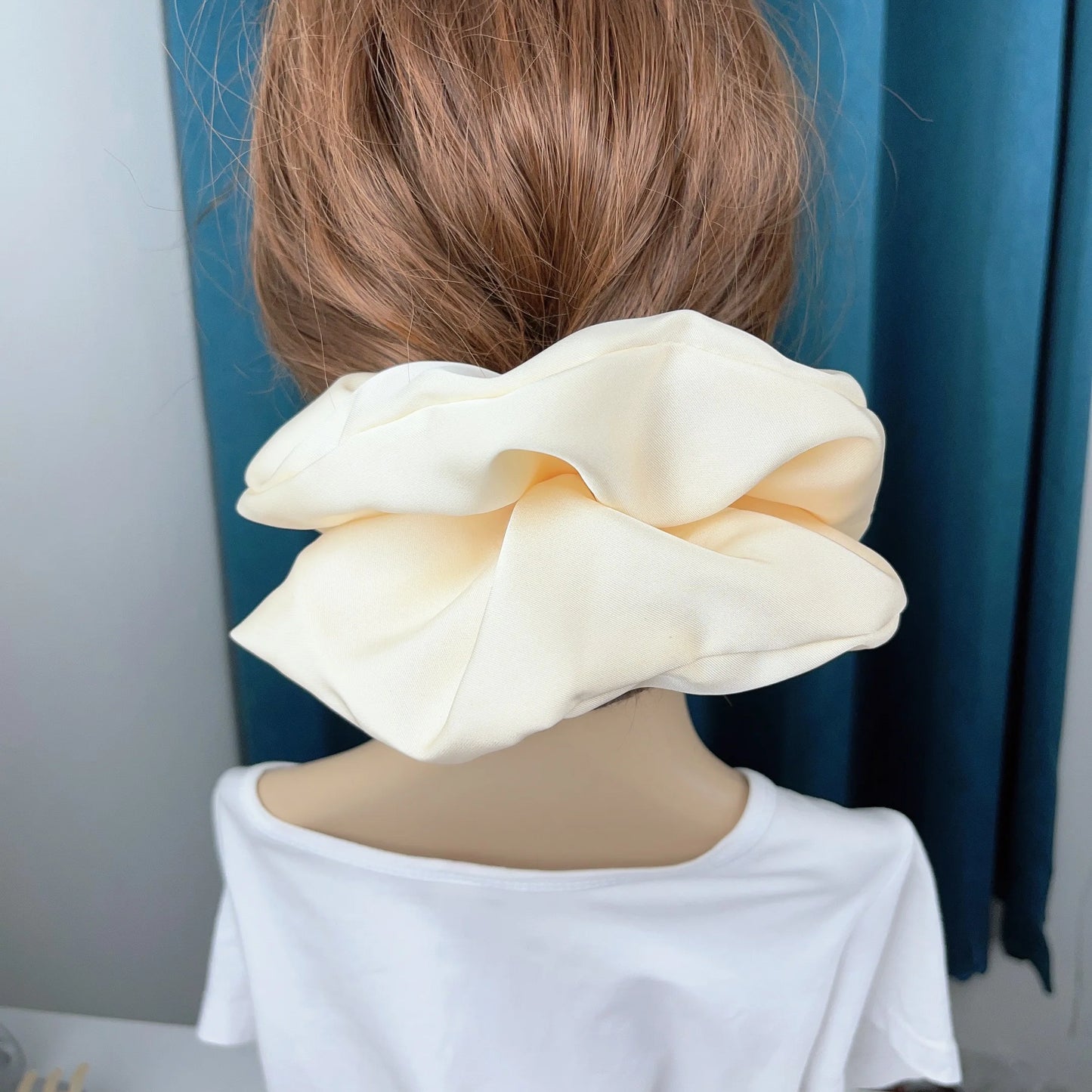 Oversize Satin Scrunchies Elastic Hair Ties Women Girls Big Silk Hair Bands Ponytail Holder Hair Rubber Bands Hair Accessories