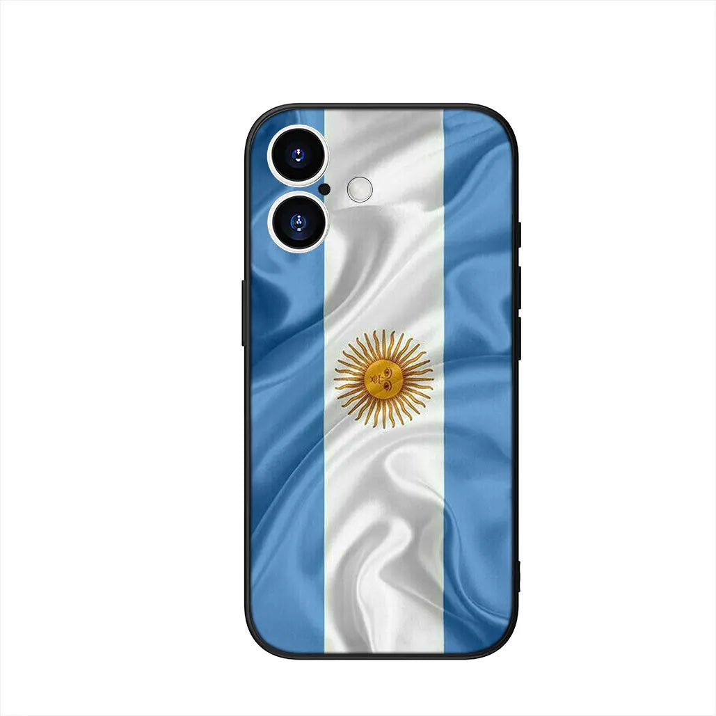 Argentina Flag Football iPhone Case - غطاء آيفون بتصميم علم الأرجنتين لكرة القدم