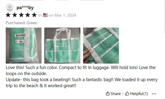 Mesh Beach Bag swimming bag Oversized Beach Tote Beach Toy Bag  Pack Light and Travel Smart Perfect for the beach for the sea