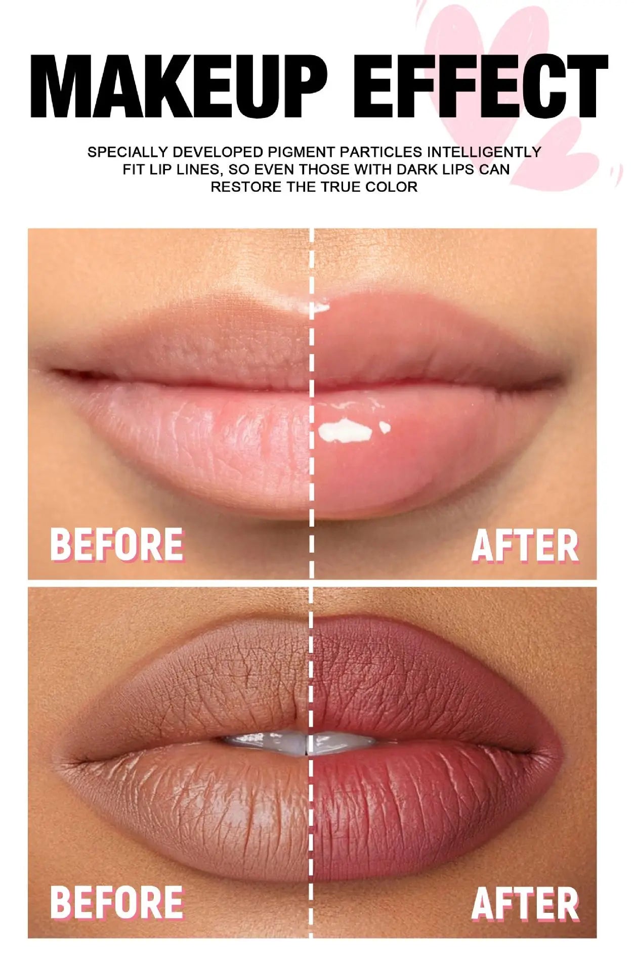 4Pcs Non-Stick Cup Matte Finish Liquid Lipstick Kit Long-Lasting Waterproof Highly Pigmented Clear Lip Gloss Set for Gift Beauty