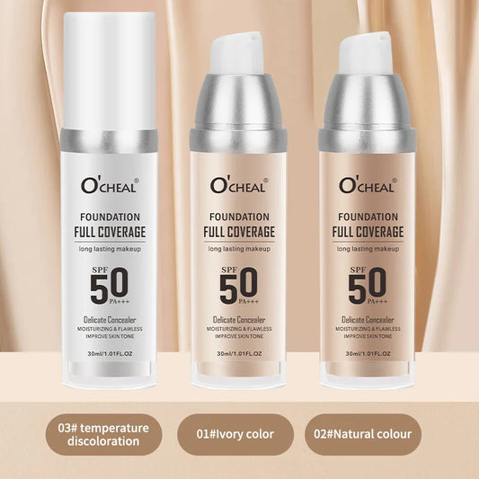 Color Changing Liquid Foundation Concealer Face Base Primer Cosmetics Long-Lasting,Moisturizing BB Cream Base Make-up for women