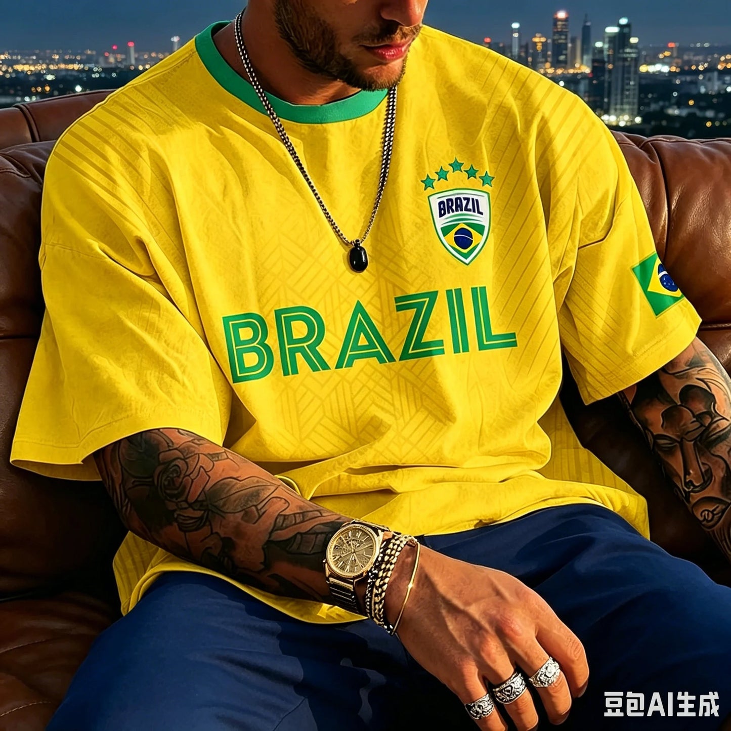 2026 Retro Soccer Jersey Men Yellow Green Quick Dry Football Shirt Breathable Athletic Sportswear Fan Set Plus Size  6XL