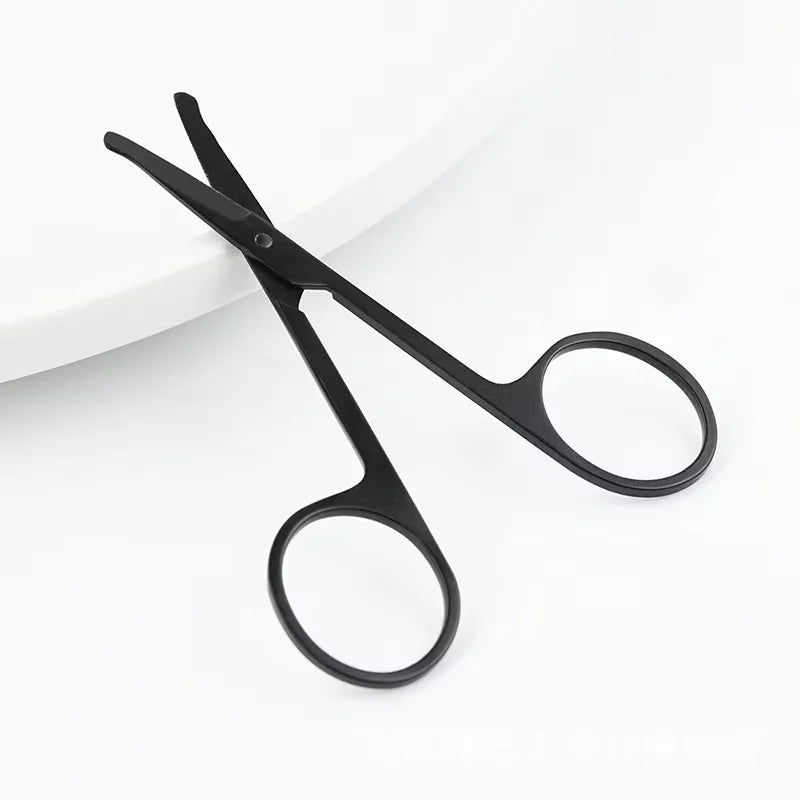Stainless Scissor Beauty Nose Hair Trimmer Scissors Eyebrow with Sharp Head Steel Round Safety Scissors Eyebrow Makeup