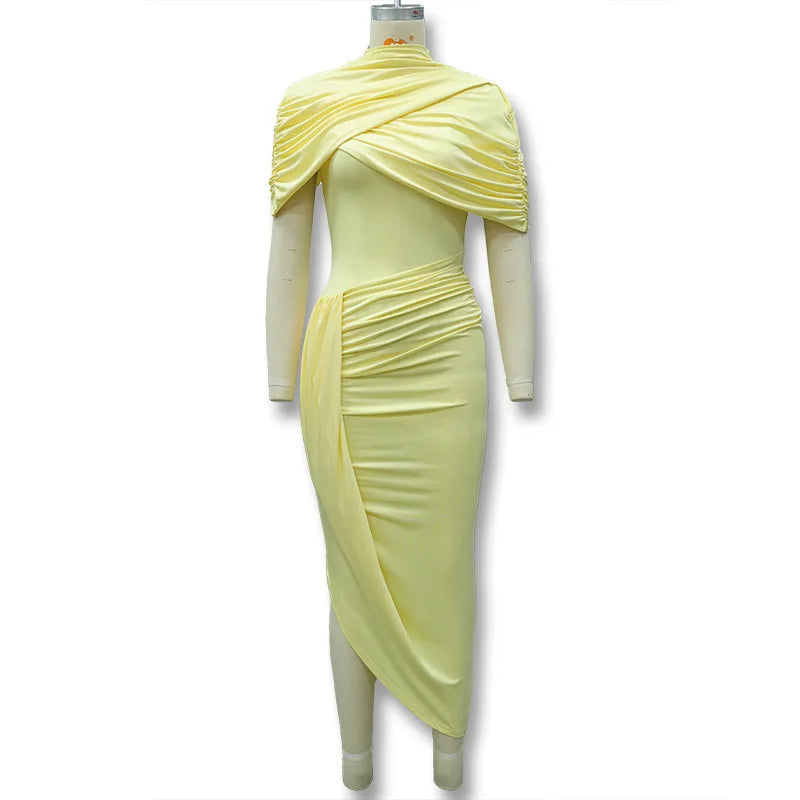 Chic Irregular Pleated Ruched Strapless Dress Women Sleeveless Off Shoulder Slim Short Dresses 2026 New Lady Evening Party Gowns