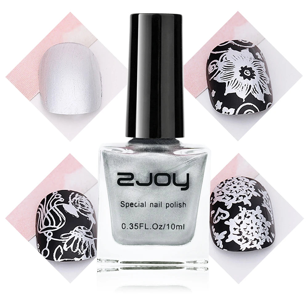 10ml Nail Printing Stamping Polish Painting Oil Black White Colorful Polish Nail Art Stamping Polish Varnish Lacquer Nail Gel