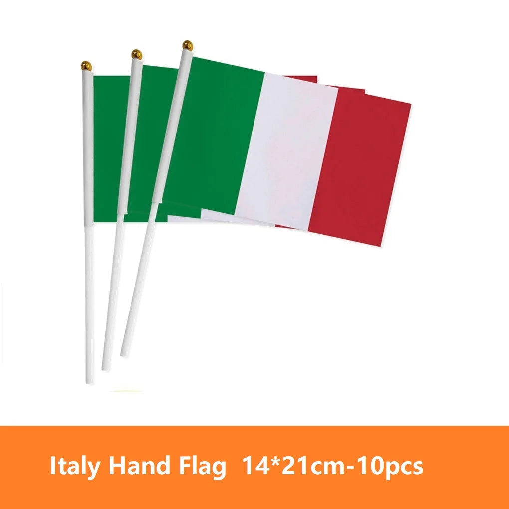 European Country Hand Waving Flags - أعلام أوروبية يدوية للتشجيع والاحتفالات