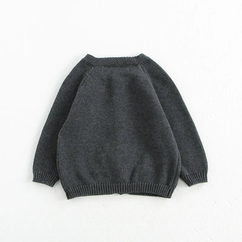 MILANCEL 0-3 Y 2024 Autumn Baby Sweater Infant Girls Mushroom Embroidery Cardigan Toddler Boys Knitted Coat Optional Bodysuit