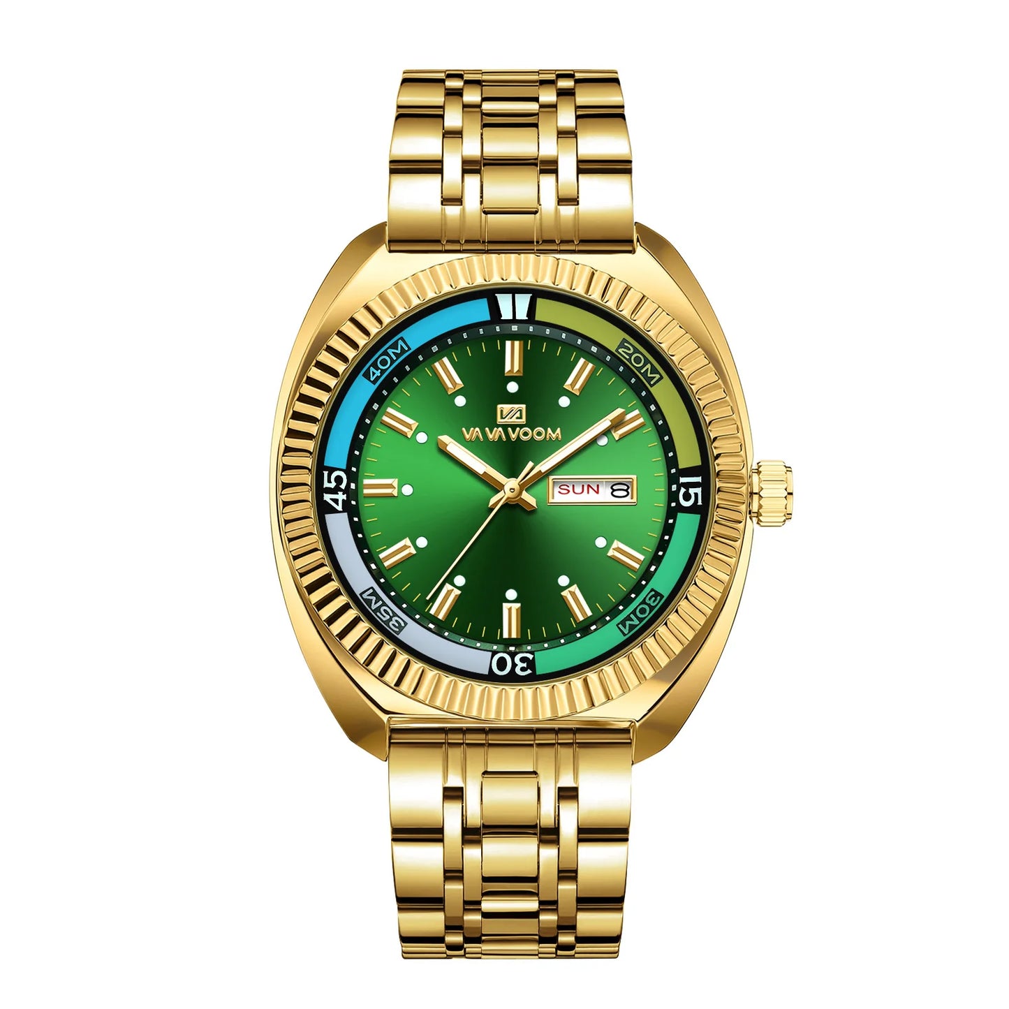 New Gear Men’s Gear Ring Stainless Steel Watch – Large Dial