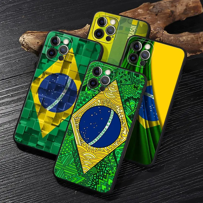 Brazil Flag Football iPhone Case