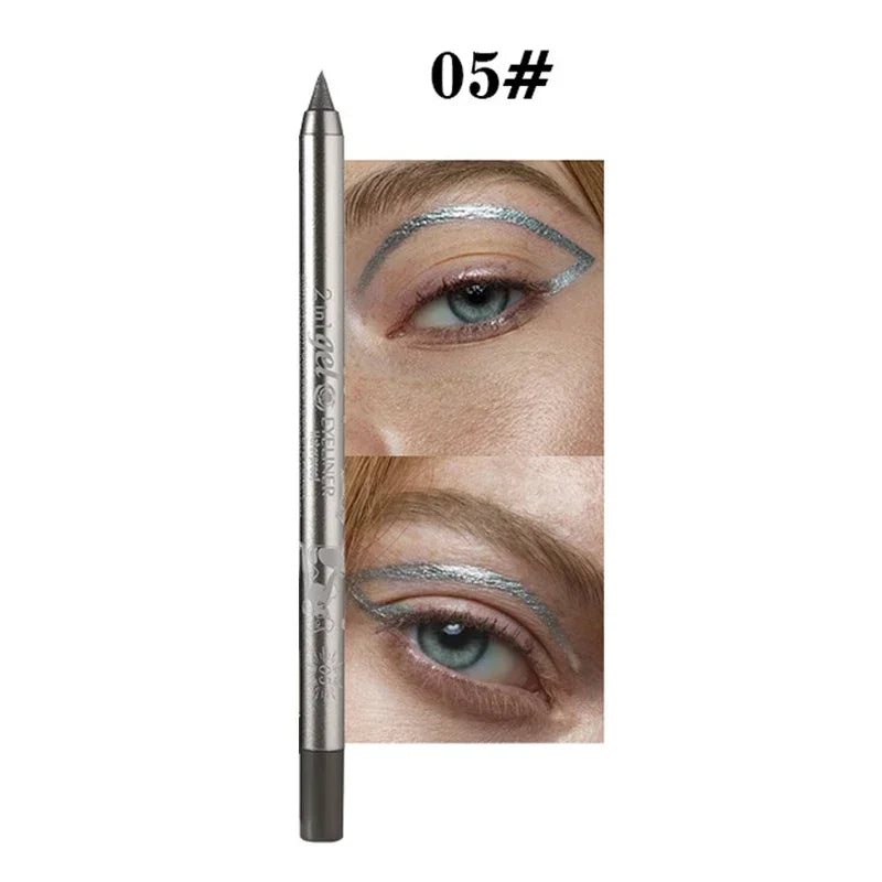 Quick-drying Eyeliner Waterproof Liquid Eyeliner Gel Pen Colourful Pigment Long Lasting Smooth Pencil Eye Beauty Makeup Cosmetic