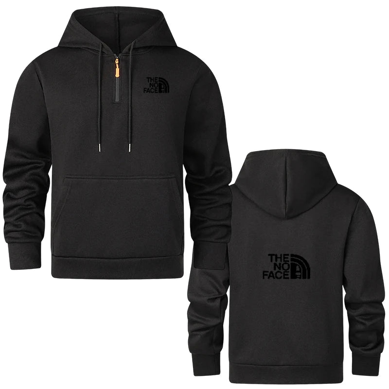 New autumn/winter printed men's hooded chest zipper sport loose fashion multi-functional sports shirt, hoodie with pullover