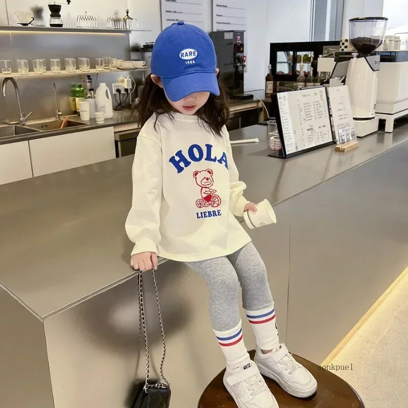 Autumn Children's Fashionable Sports Set Baby Girl Sweater