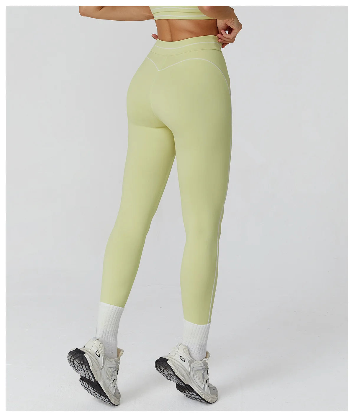 Rooftrellen 1PC Woman High Waisted Fitness Yoga Pants Summer Gym Running Sports Push Up Quick Drying Color Blocking Yoga Pants