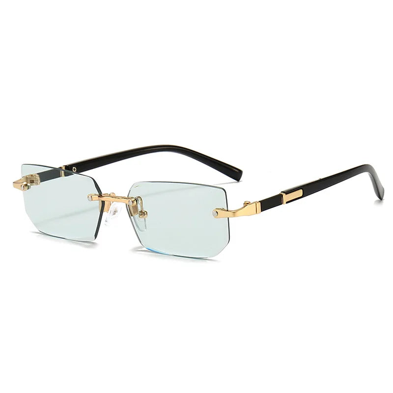 Rimless Rectangle Fashion Sunglasses نظارات شمسية مستطيلة بدون إطار
