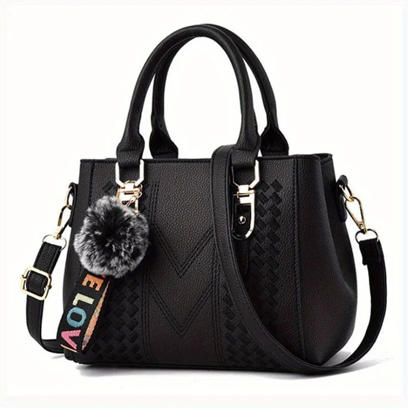 Embroidery Messenger Bags Women Handbags Bags For Women Sac A Main Ladies Hair Ball Hand Bag