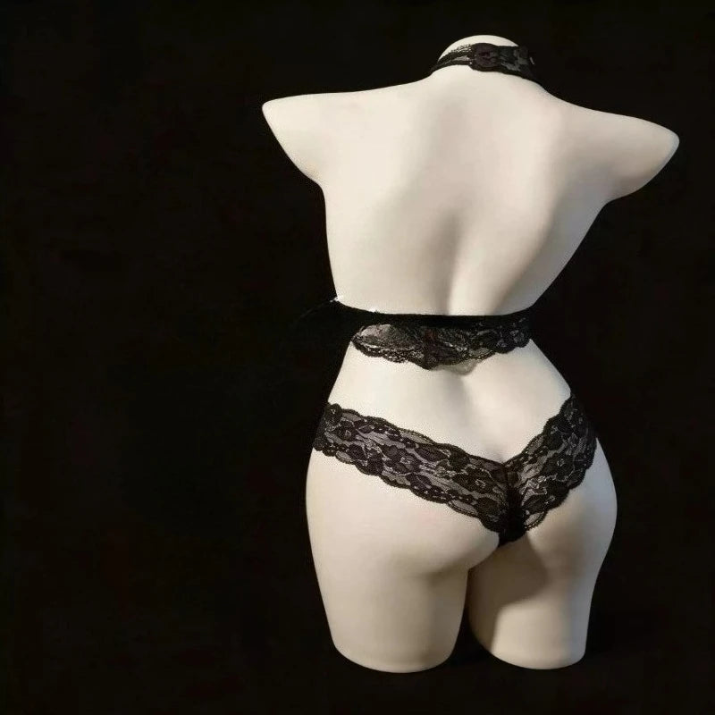 Sensual Maid Role Play Lingerie Set Lace Teddy Bodysuit One Piece with Charming Atmosphere Exciting & Fun Costume MOYISU  32-38