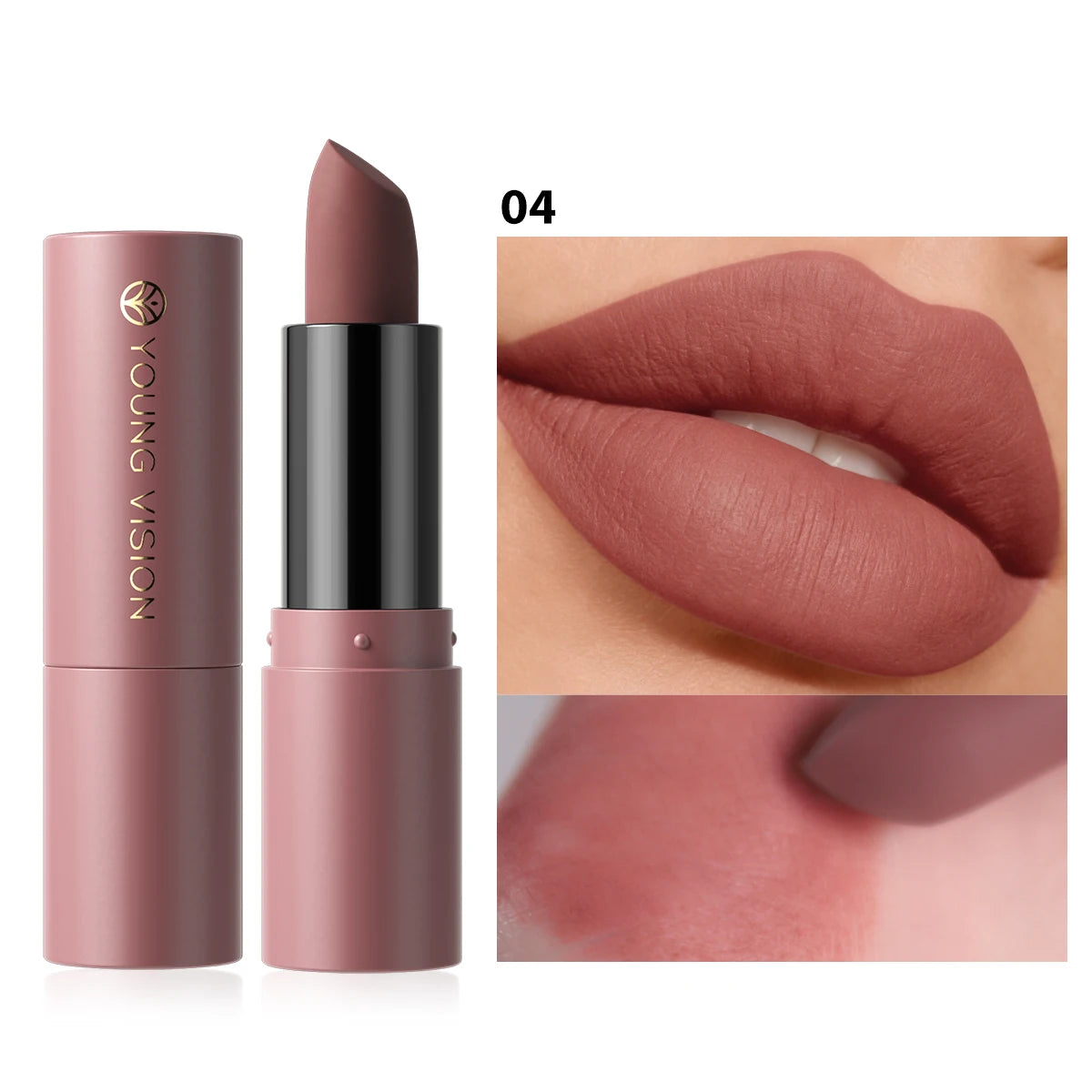 12-Color Matte Velvet Lipstick Long-Lasting Waterproof Non-Stick Cup Does Not Fall Color Lipstick Lipstick