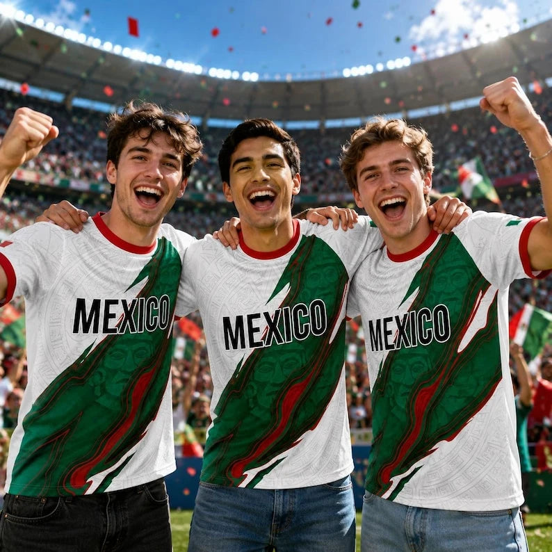 MEXICO NATIONAL FOOTBALL TEAM FAN TRAINING JERSEY 2026 CHILDREN'S MATCH KIT BREATHABLE AND QUICK-DRYING TOP