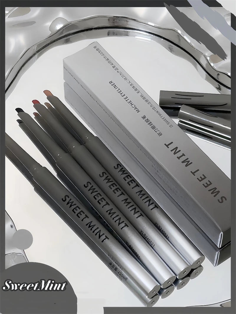 Silky Long-lasting Eye Liner Pencil  Eyeliner Pen Natural Matte Wine Red Eyeliner Easy To Color Waterproof Eye Make Up Cosmetics