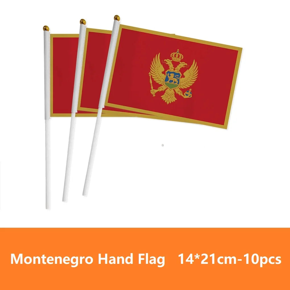 European Country Hand Waving Flags - أعلام أوروبية يدوية للتشجيع والاحتفالات