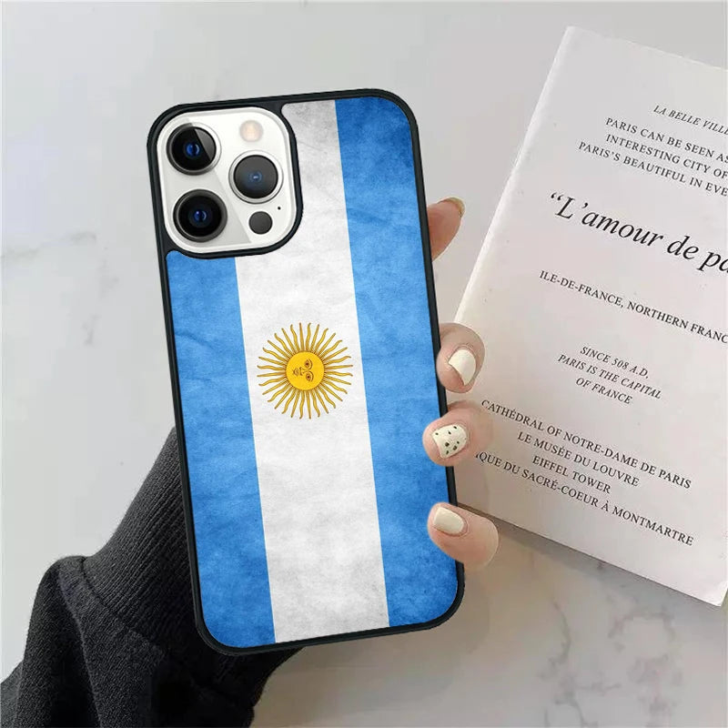 Argentina National Flag iPhone Case - غطاء آيفون بتصميم علم الأرجنتين
