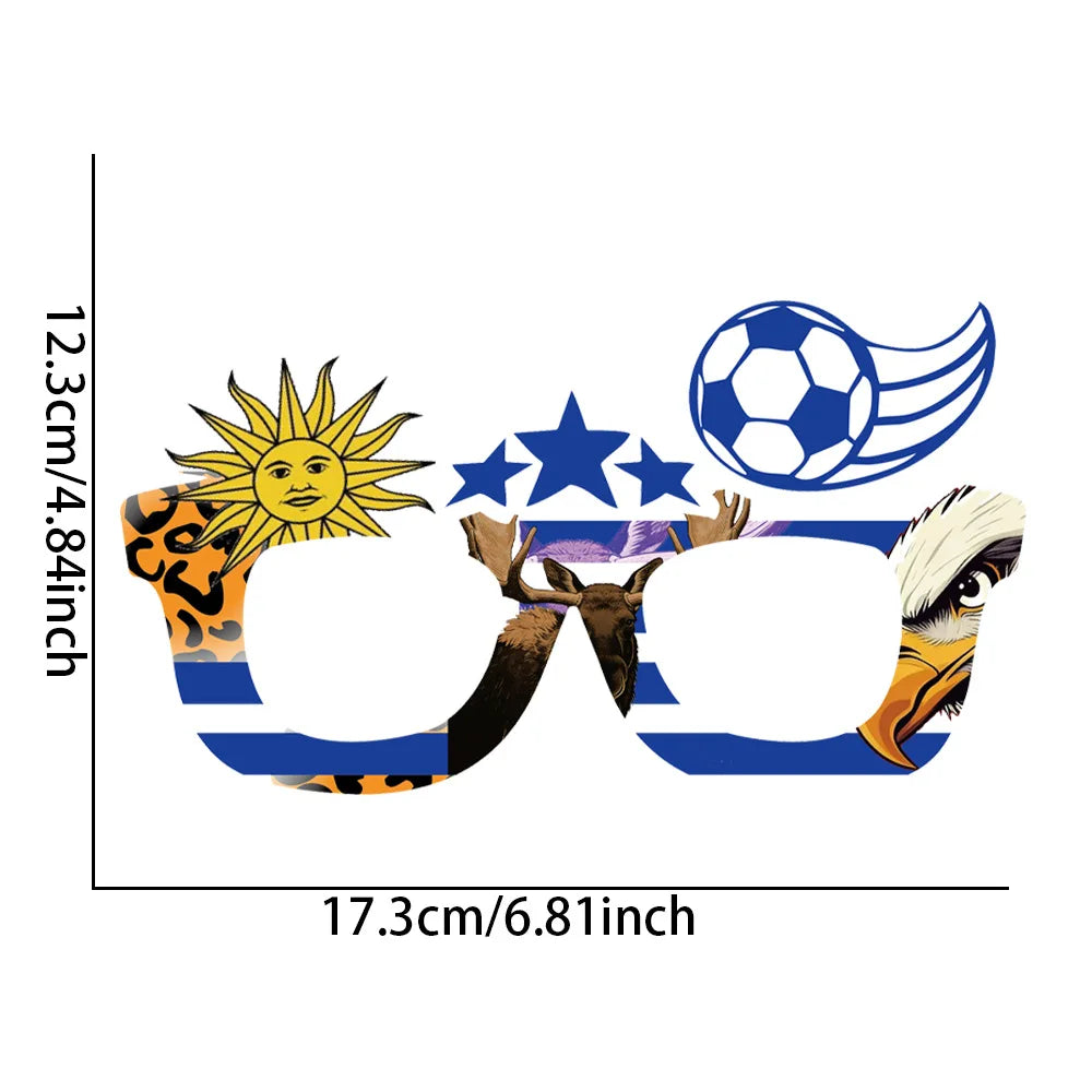 2026 World Football Competition Flag Glasses - نظارات مشجعي كرة القدم 2026 بتصميم أعلام الدول