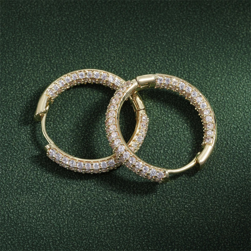 ZAKOL Luxury Shiny Micropaved Zirconia Hoop Earrings for Women Exquisite Wedding Party Jewelry Wholesale