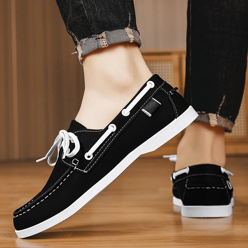 Men’s Doudou Casual Driving Shoes – Retro Large-Size Comfort Style