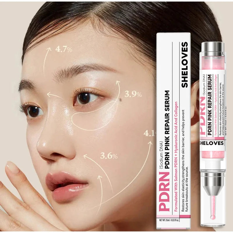 PDRN Salmon Repairing Serum 50ml Hyaluronic Acid Collagen Lifting Firming Hydrating Essence Portable Skin Barrier Care Serum