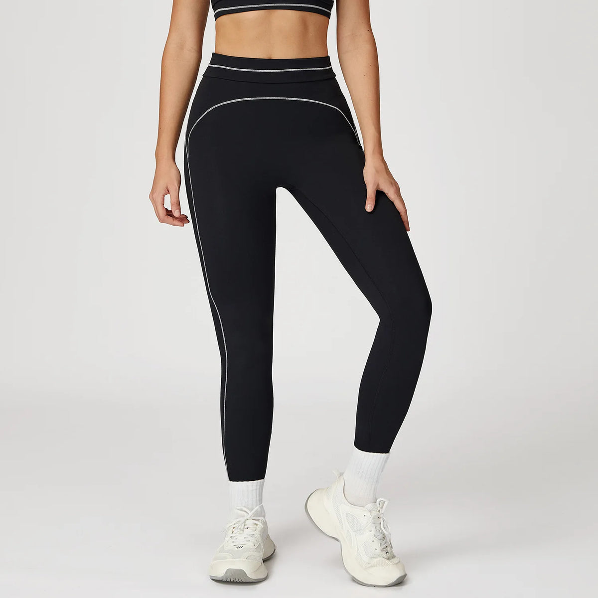 Rooftrellen 1PC Woman High Waisted Fitness Yoga Pants Summer Gym Running Sports Push Up Quick Drying Color Blocking Yoga Pants