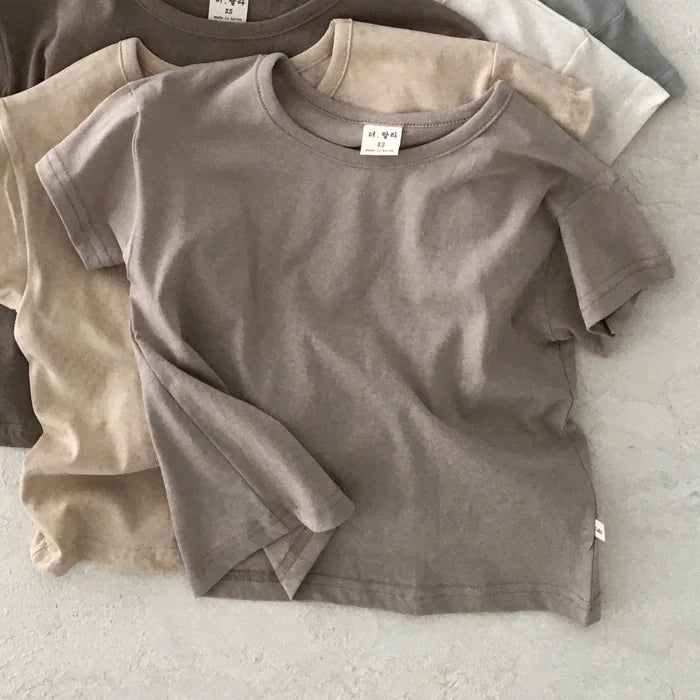 Baby Boy Stripe Shirt Summer Casual Short Bat Sleeve Kids Shirt for Boys
