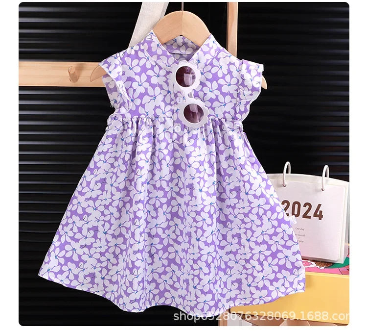 Baby Girls Beach Dresses Summer Soft Breathable Kids Girls Clothing Children Holiday A-Line Dress Vestidos 2025