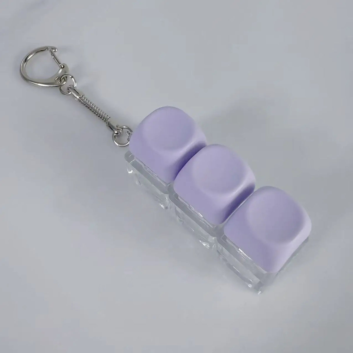 ZAKOL New Macaron Color Interactive LED Button Keycap Fidget Keychain DIY Keyboard Decompression Toy Bag Charms Keychain