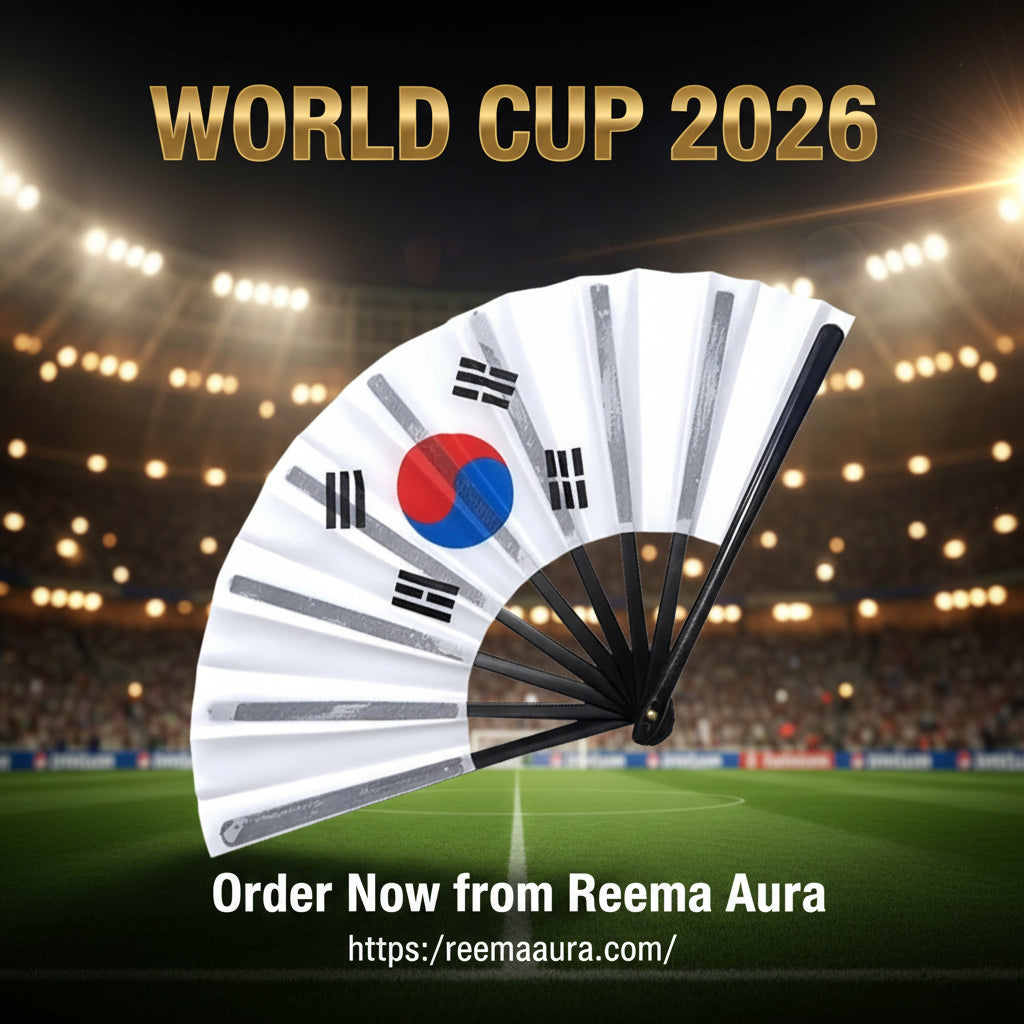32 Country Flag Folding Hand Fan - مروحة يدوية قابلة للطي بأعلام 32 دولة
