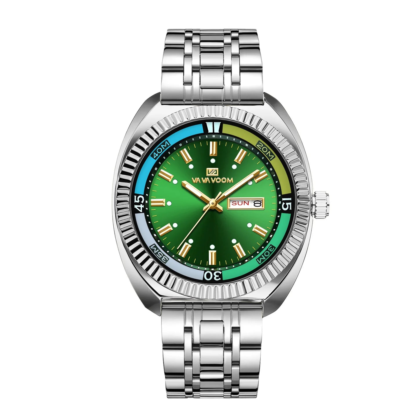 New Gear Men’s Gear Ring Stainless Steel Watch – Large Dial