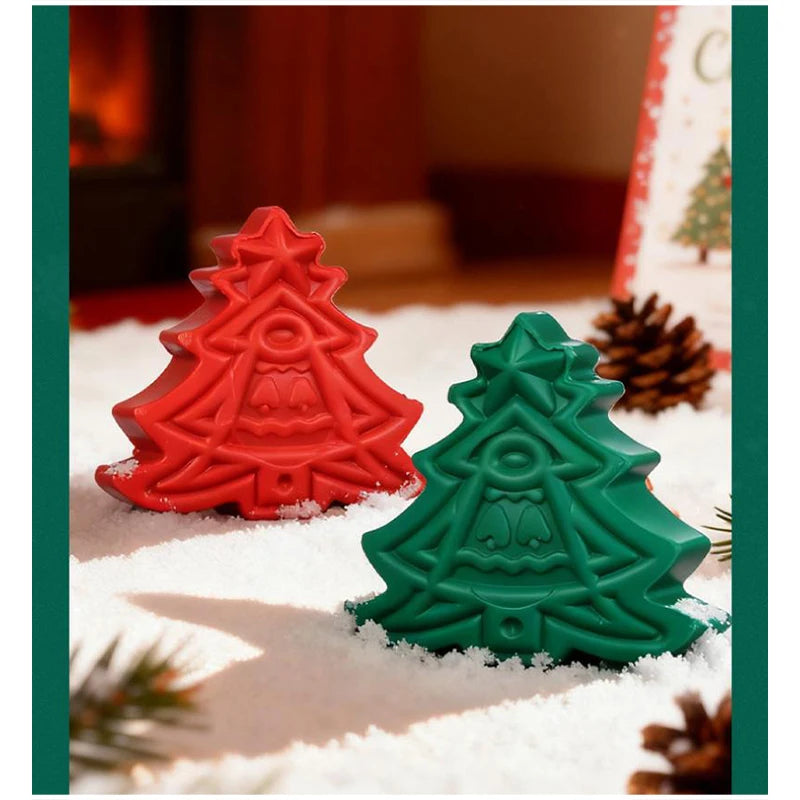Christmas Tree Shaped Handmade Essential Oil Soap 30g Natural Avocado Extract Facial And Body Cleansing Bath Soap Christmas Gift
