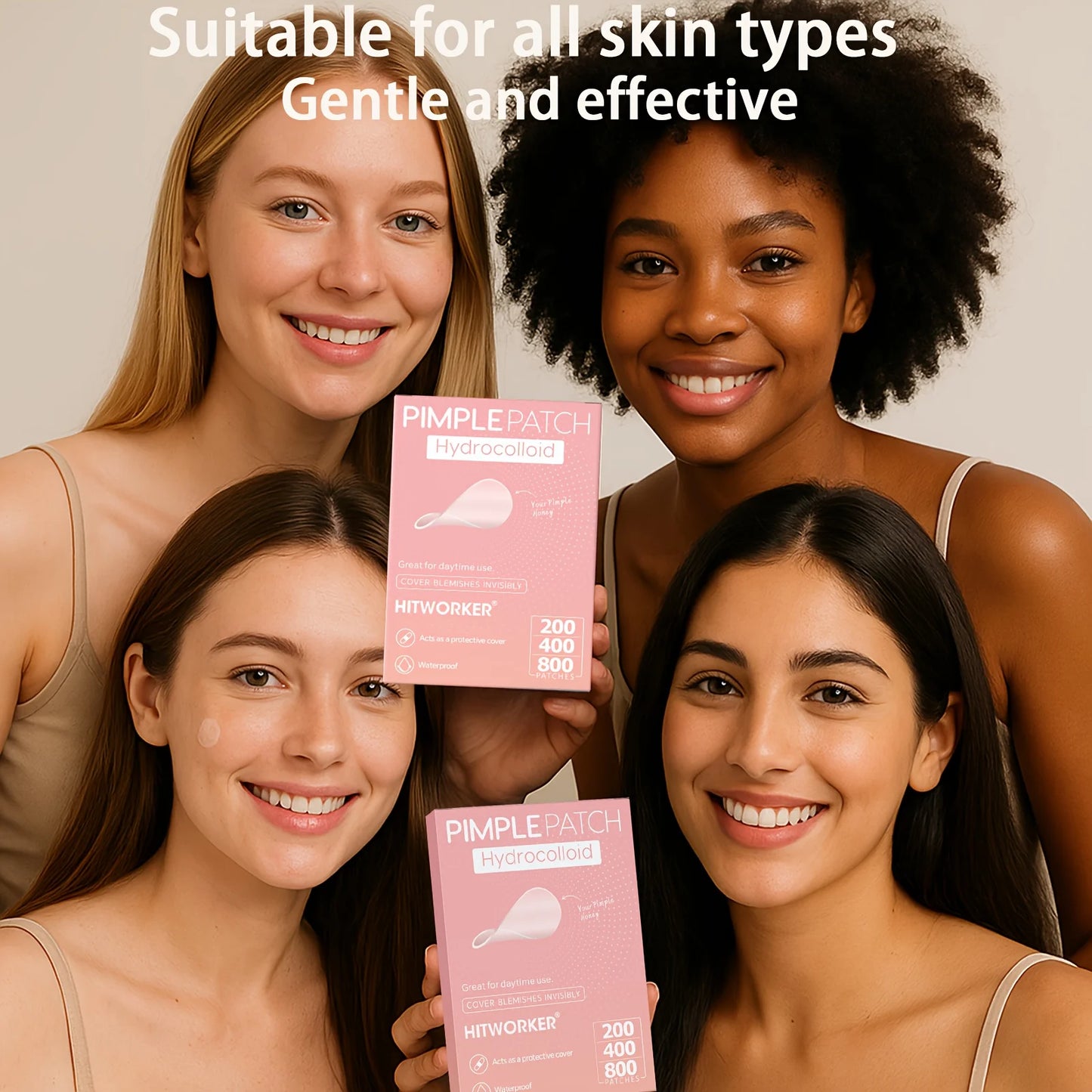 HITWORKER Hydrocolloid Acne Patches – 800PCS