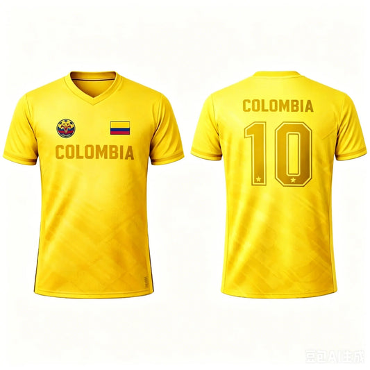 Summer Colombia Flag 3D Printed Soccer Jersey T Shirt Breathable Quick Dry Family Style for Kids Adults Outdoor Training Sports
