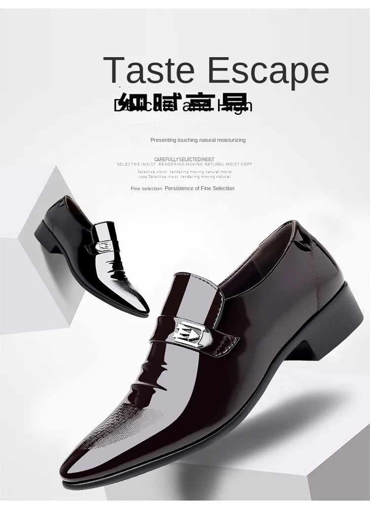 Brand New Leather Shoes Men Casual Business Shoes Office Work Shoes Men Party Wedding Oxford Pointed Toe Loafers