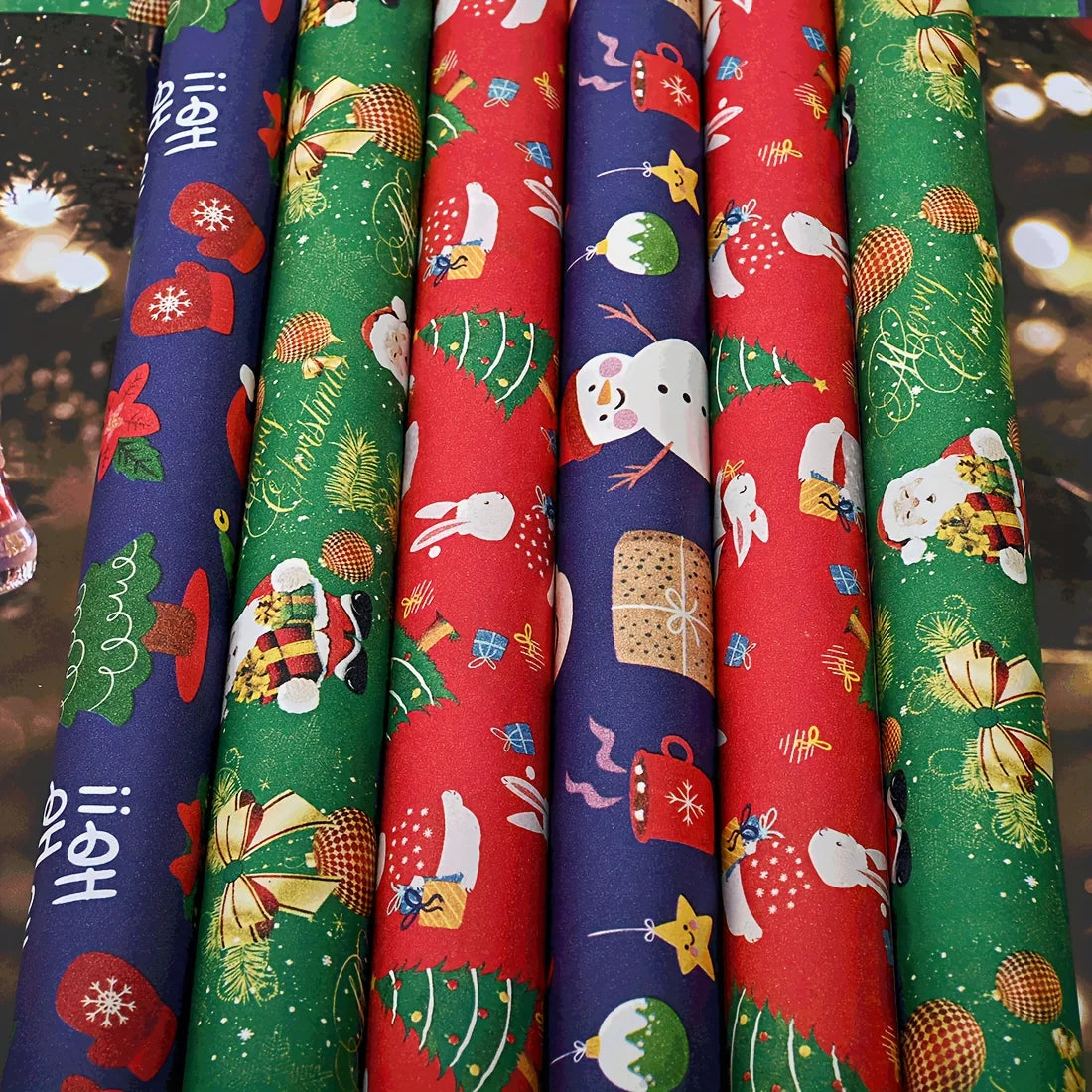 10M/roll Christmas Gifts Wrapping Paper DIY Gift Bouquets Packaging Kraft Paper 2026 New Year Festival Party Decoration Supplies