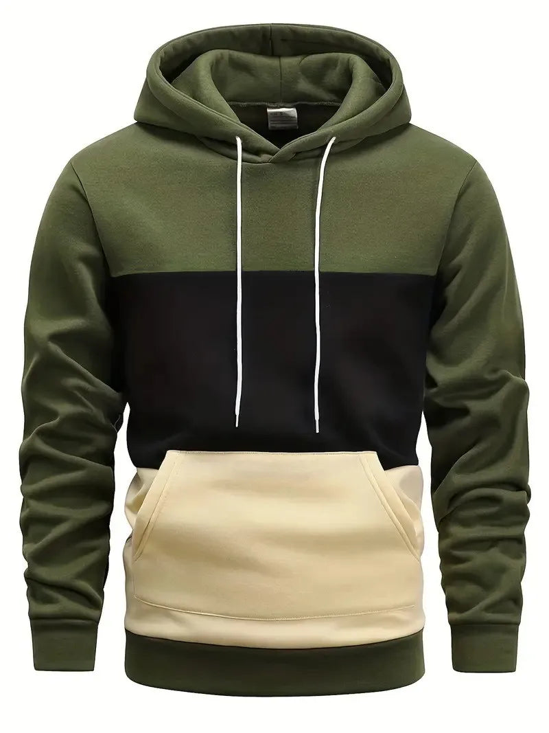 Men's Windproof Fashion Hooded Hoodie for Autumn and Winter a Must-have for Trendy Streets Casual Style Front Pocket Design