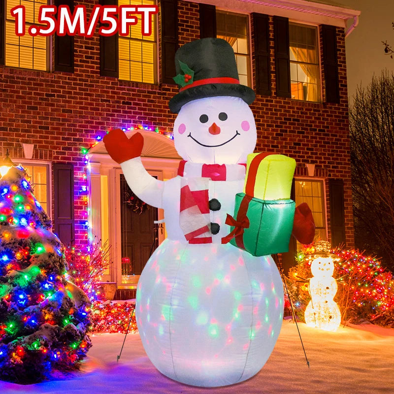 1.5M Christmas Inflatable Snowman USB Plug Outdoor Ornament Xmas Party New Year Party & Holiday DIY Decorations
