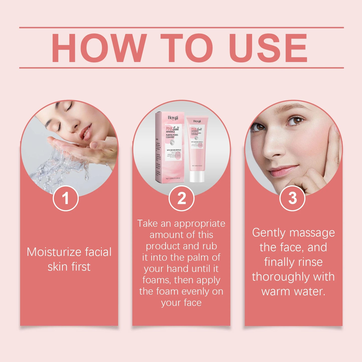 Pore-Cleansing Facial Cleanser - Cleanses Facial Impurities, Leaves Skin Non-Tight, Gentle and Moisturizing Facial Cleanser