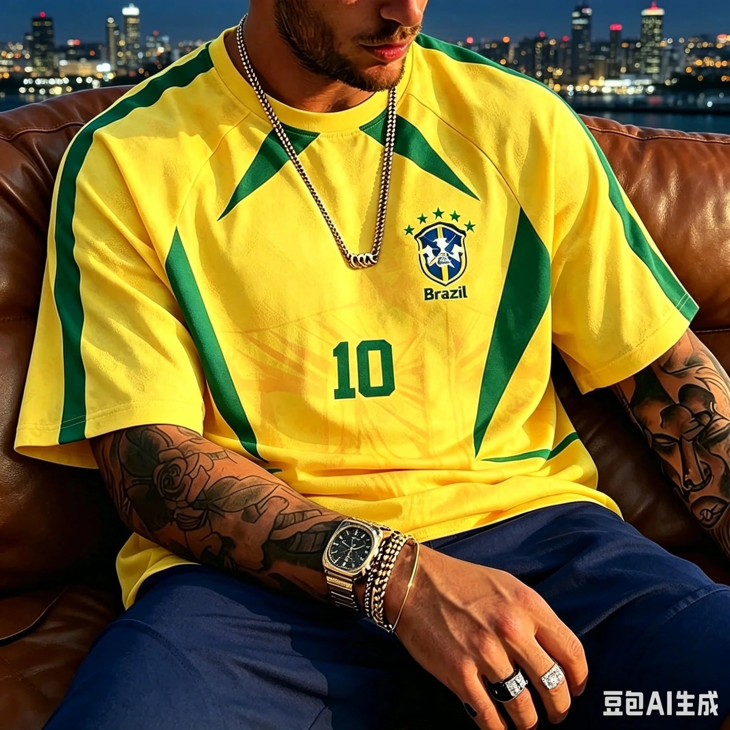 2026 Retro Soccer Jersey Men Yellow Green Quick Dry Football Shirt Breathable Athletic Sportswear Fan Set Plus Size  6XL