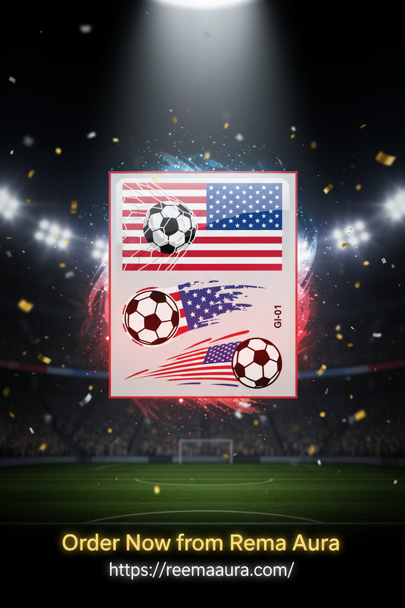 Soccer Fan National Flag Face Tattoo Stickers - ملصقات وشم مؤقتة بأعلام الدول لمشجعي كرة القدم