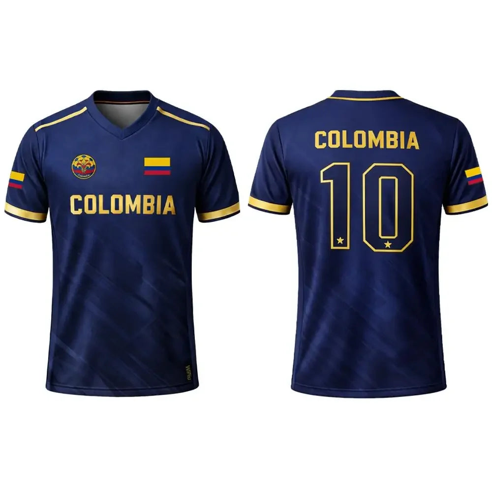 Mens Summer Sports T Shirt Colombia Flag Series 3D Print Quick Dry Breathable Short Sleeve for Football Training