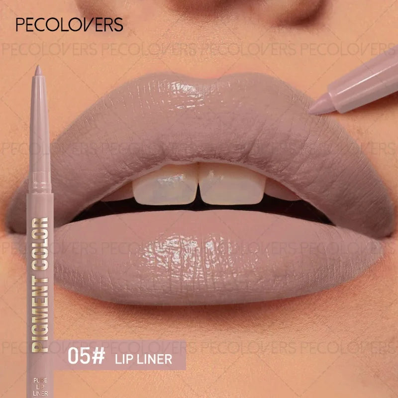 Multi-color Lipstick, Solid Lip Liner, Depicts The Outline of The Lips, Charming and Full Lips, Without Drying, Lip Cosmetics