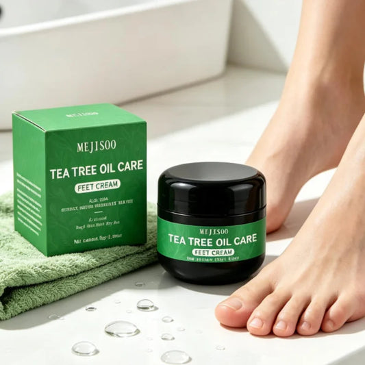 Tea Tree Oil Moisturizing Foot Cream 55g Aloe Vera Soothe Nourishing Smoothing Dry Heels Hydrate And Non-sticky Foot Care